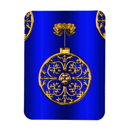 Magnet Flexible Baubles de Noël en bleu (Vertical)
