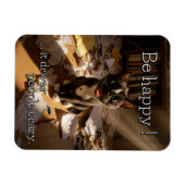 Magnet Flexible Be Happy Cat - Paper Mess Edition (Horizontal)