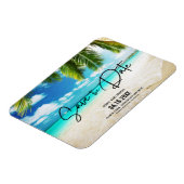 Magnet Flexible Beach Destination Mariage Photo Enregistrer La Dat (Côté Gauche)