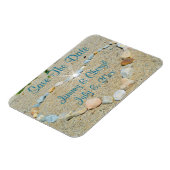 Magnet Flexible Beach Heart Économisez La Date (Côté Gauche)