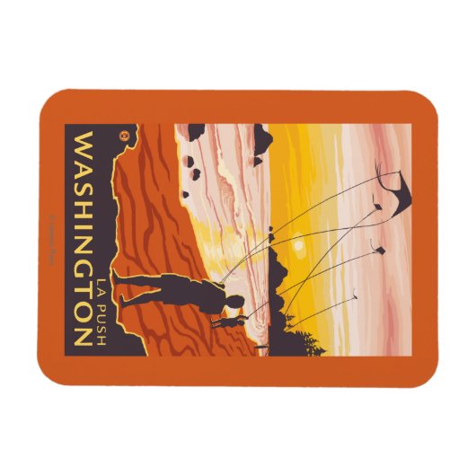 Magnet Flexible Beach & Kites - La Push, Washington (Horizontal)