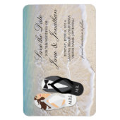 Magnet Flexible Beach Ocean Tropical Mariage Deluxe Enregistrer la (Vertical)
