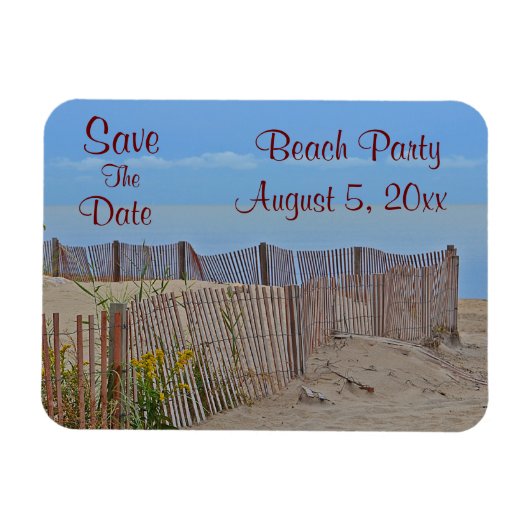 Magnet Flexible Beach Party Enregistrer la date (Horizontal)