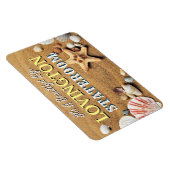 Magnet Flexible Beach Sand Seashells Photo Cruz Room Monogramme (Côté Droit)