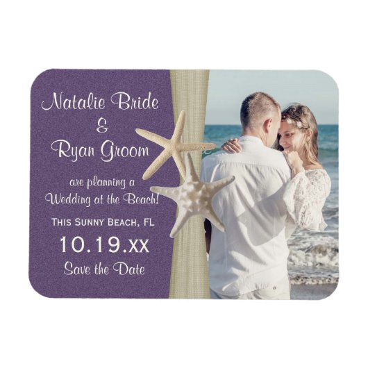 Magnet Flexible Beach Save the Date Photo (Horizontal)