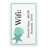 Magnet Flexible Beach Shells Airbnb Location de vacances Wifi (Vertical)