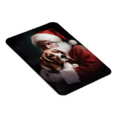 Magnet Flexible Beagle avec le Père Noël Festif Noël (Côté Droit)