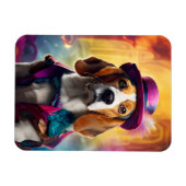 Magnet Flexible Beagle en costume vibrant (Horizontal)