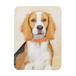 Magnet Flexible Beagle Hound Dog Peinture Animal Art original