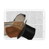 Magnet Flexible Beagle, Hound officiel et Casquette (Horizontal)