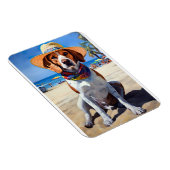 Magnet Flexible Beagle sur la plage, cadeau d'été pour les amoureu (Côté Droit)