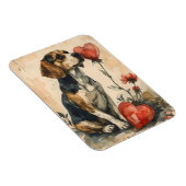 Magnet Flexible Beagle Vintage Saint-Valentin (Côté Droit)