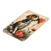 Magnet Flexible Beagle Vintage Saint-Valentin (Côté Gauche)