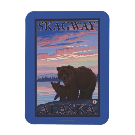 Magnet Flexible Bear and Cub - Skagway, Alaska (Vertical)