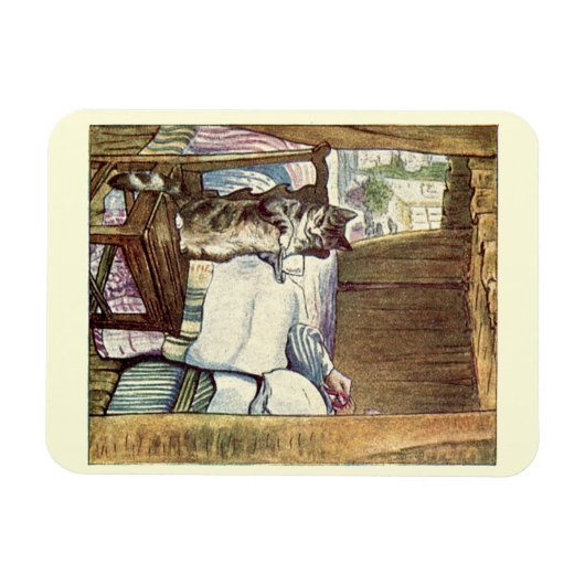 Magnet Flexible Beatrix Potter Chat Servant Du Thé (Horizontal)