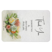 Magnet Flexible Beau Bouquet Fleur Aquarelle Merci d'Art (Horizontal)