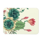 Magnet Flexible Beau Cactus Avec Fleur (Horizontal)