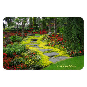 Magnet Flexible Beau chemin du jardin du parc botanique