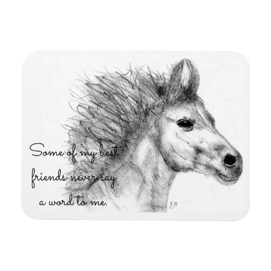 Magnet Flexible Beau crayon de cheval Aimant à croquis (Horizontal)