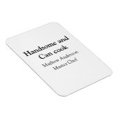 Magnet Flexible Beau et peut cuisiner ajouter nom master chef date (Côté Droit)