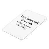 Magnet Flexible Beau et peut cuisiner ajouter nom master chef date (Côté Gauche)