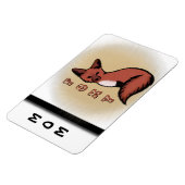 Magnet Flexible Beau Fox rusé rouge (Côté Gauche)
