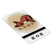 Magnet Flexible Beau Fox rusé rouge (Côté Droit)
