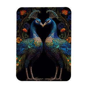 Magnet Flexible Beau Majestic Peacock Couple