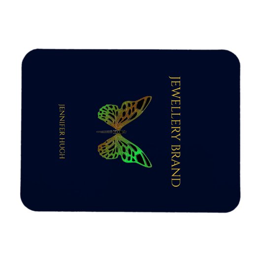 Magnet Flexible Beau papillon bleu foncé (Horizontal)