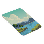 Magnet Flexible Beau paysage de montagnes (Côté Droit)