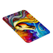 Magnet Flexible Beau Rainbow Horse Portrait (Côté Droit)