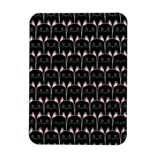 Magnet Flexible Beaucoup de Motif de chats noirs (Vertical)
