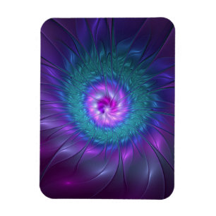 Magnet Flexible Beauté florale abstraite, art fractal coloré de fl