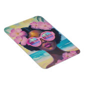 Magnet Flexible Beauté tropicale dans les tons roses (Côté Droit)