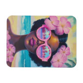 Magnet Flexible Beauté tropicale dans les tons roses (Horizontal)
