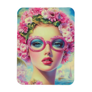 Magnet Flexible Beauté tropicale rétro