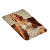 Magnet Flexible Beautiful blonde pin-up 50's art (Côté Droit)