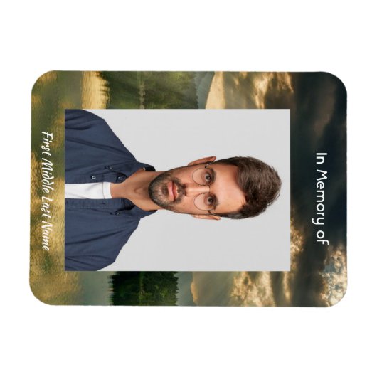 Magnet Flexible Beautiful Sky Sun Scripture Memorial Keepsake  (Horizontal)