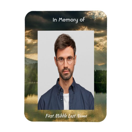 Magnet Flexible Beautiful Sky Sun Scripture Memorial Keepsake  (Vertical)