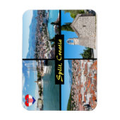 Magnet Flexible Beaux Points de repère fractionnés - Croatie, Euro (Vertical)