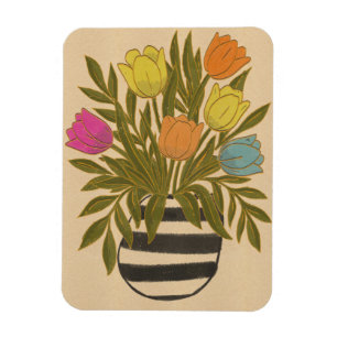Magnet Flexible Beaux Tulipes Vintage