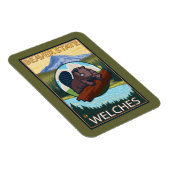 Magnet Flexible Beaver & Mt Hood - Welches, Oregon (Côté Droit)