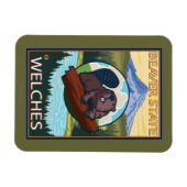 Magnet Flexible Beaver & Mt Hood - Welches, Oregon (Horizontal)