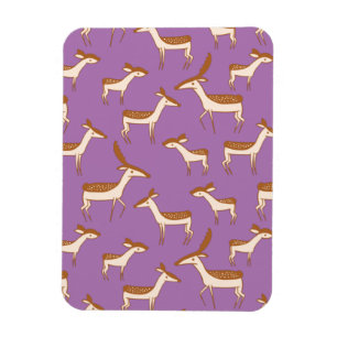 Magnet Flexible Bébé, cerf et famille sur le violet de la lavande