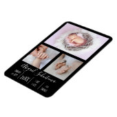 Magnet Flexible Bébé fille Faire-part de naissance flexible aimant (Côté Gauche)