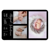 Magnet Flexible Bébé fille Faire-part de naissance flexible aimant (Horizontal)