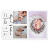 Magnet Flexible Bébé fille Faire-part de naissance flexible aimant (Horizontal)