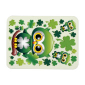 Magnet Flexible Bébé Hibou Mignon St Patrick Dessin Animé (Horizontal)