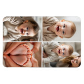 Magnet Flexible Bébé Mignon 4 Collage de Photos Image (Horizontal)