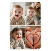 Magnet Flexible Bébé Mignon 4 Collage de Photos Image (Vertical)
